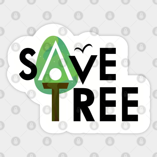 Save A Tree Sticker by DeVouca